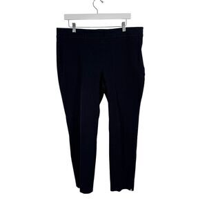 Talbots Chatham Ankle Navy Blue Pants Side Zip Office Business Hi Rise Women 16